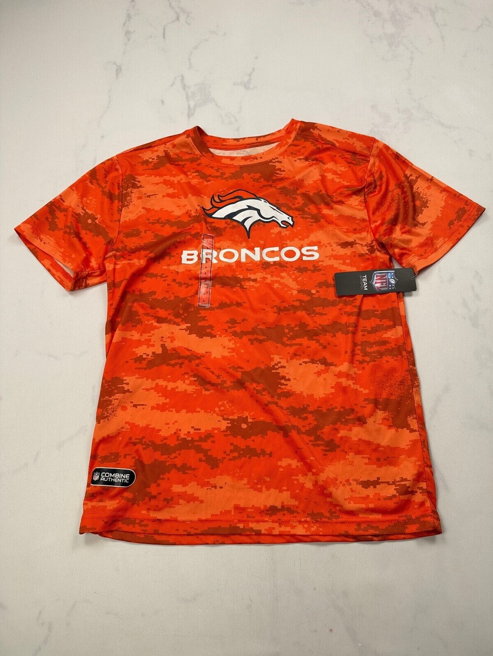 NFL Team Apparel Denver Broncos Graphic Tee Orange 2010s Graphic - Boys L 14/16